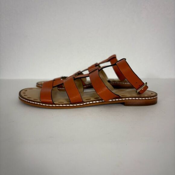 Michael Kors Leather Gladiator Sandals Light Brown Adjustable Strap Size 7 - Picture 1 of 11